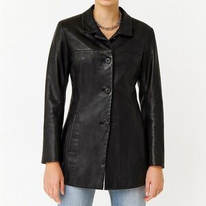 Couture by J. Park Women's Soft Lambskin Leather Jacket in Black Sz M